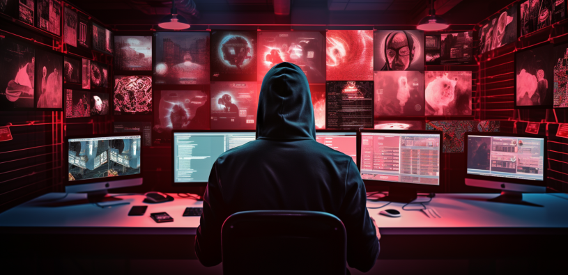 Cibercriminal realizando OSINT